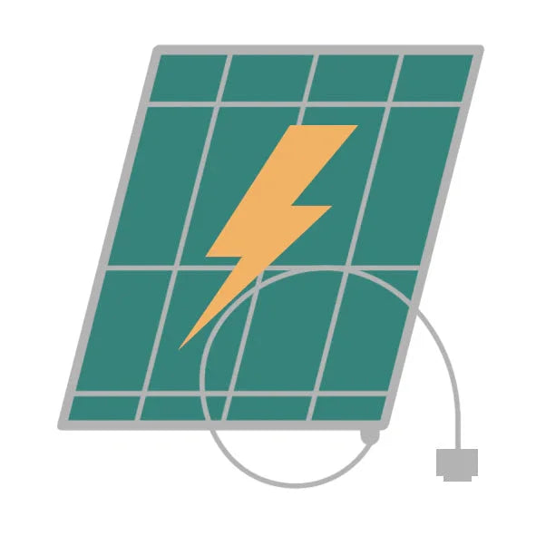 Panneau solaire avec un câble style USB
