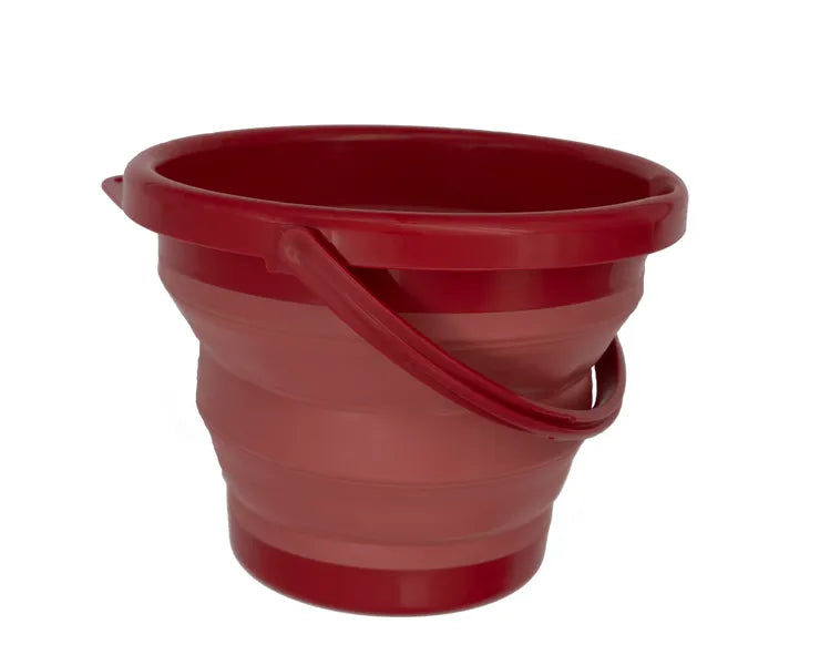 Set de jouets de sable 7-en-1 Schildkröt, version rose – vue du seau déplié