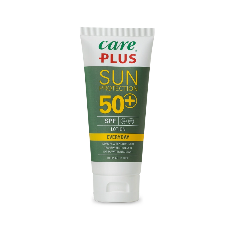 Lotion solaire SPF50+ UVA/UVB et contre les piqûres marines de Care Plus