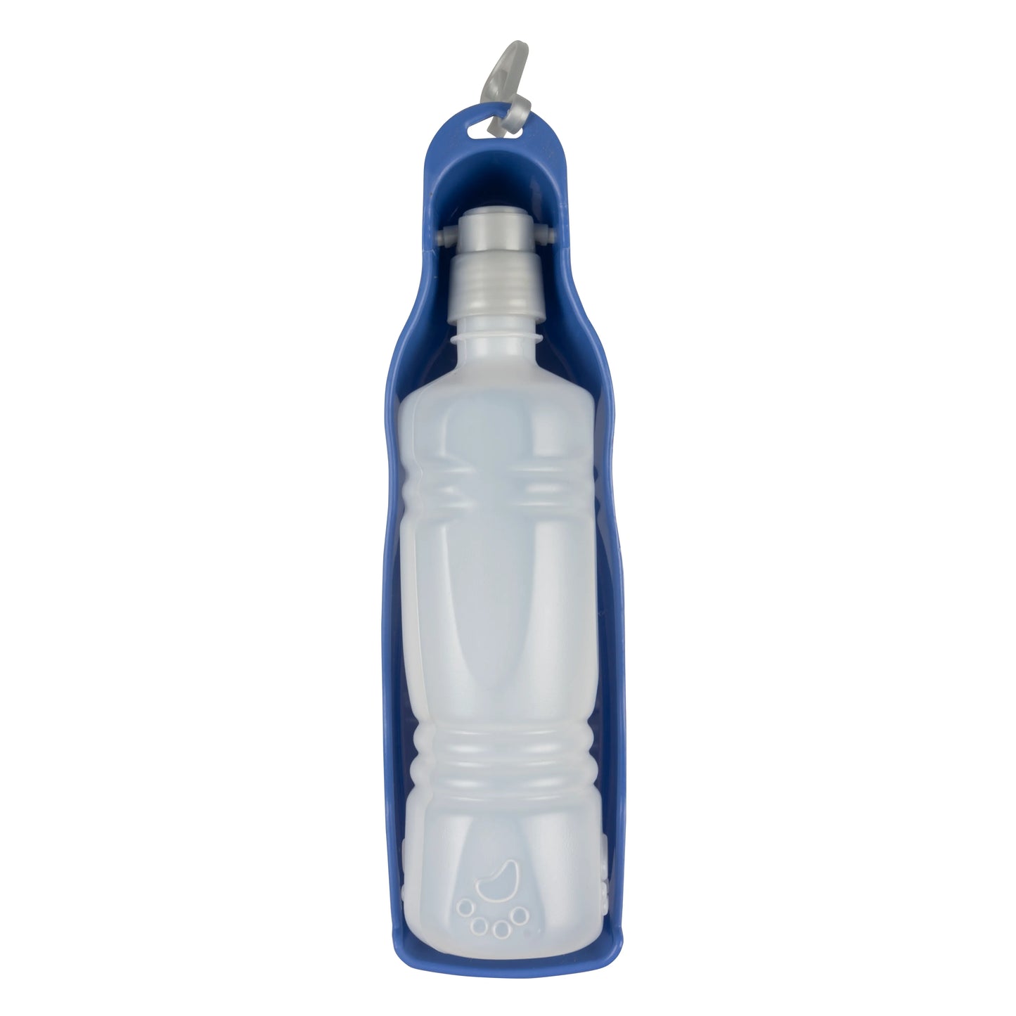 Bouteille d'eau rétractable pour chien en vue de face