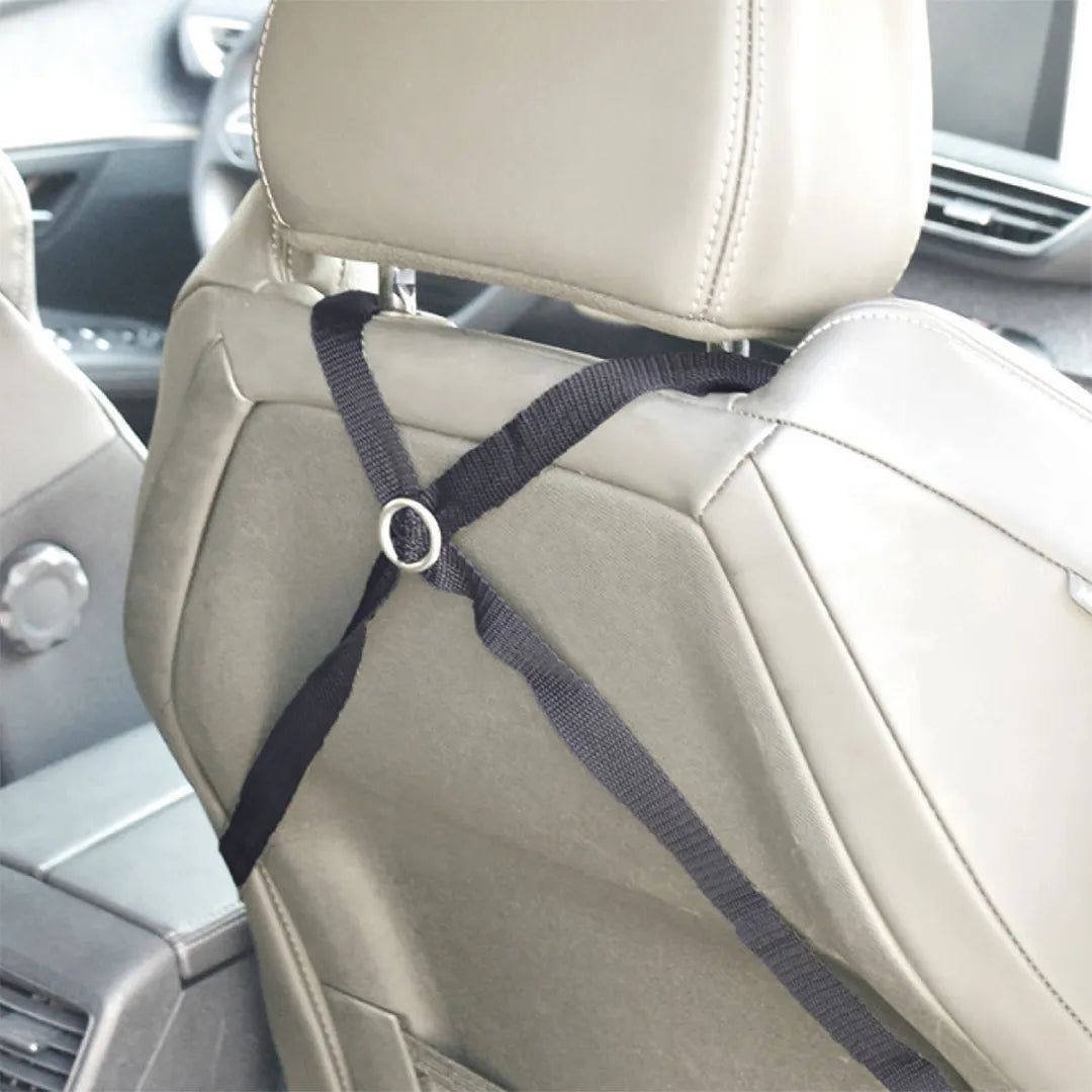 Panier de voiture 2-en-1 ISOFIX – mise en situation : vue du système d’attache à l’arrière du siège de la voiture