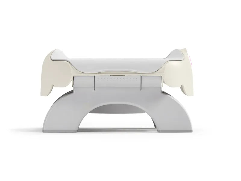 Pot bébé pliable 3-en-1 couleur écru – vue dépliée de l'arrière