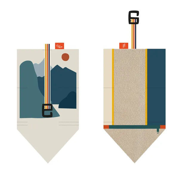 Sac à épices ou à couverts Roadtyping motif montagne – vue de la face intérieure et extérieure