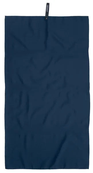 Serviette de voyage ultralégère Cocoon – vue de la serviette marine en position verticale