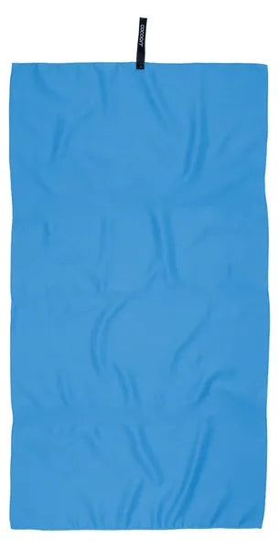 Serviette de voyage ultralégère Cocoon – vue de la serviette bleue en position verticale
