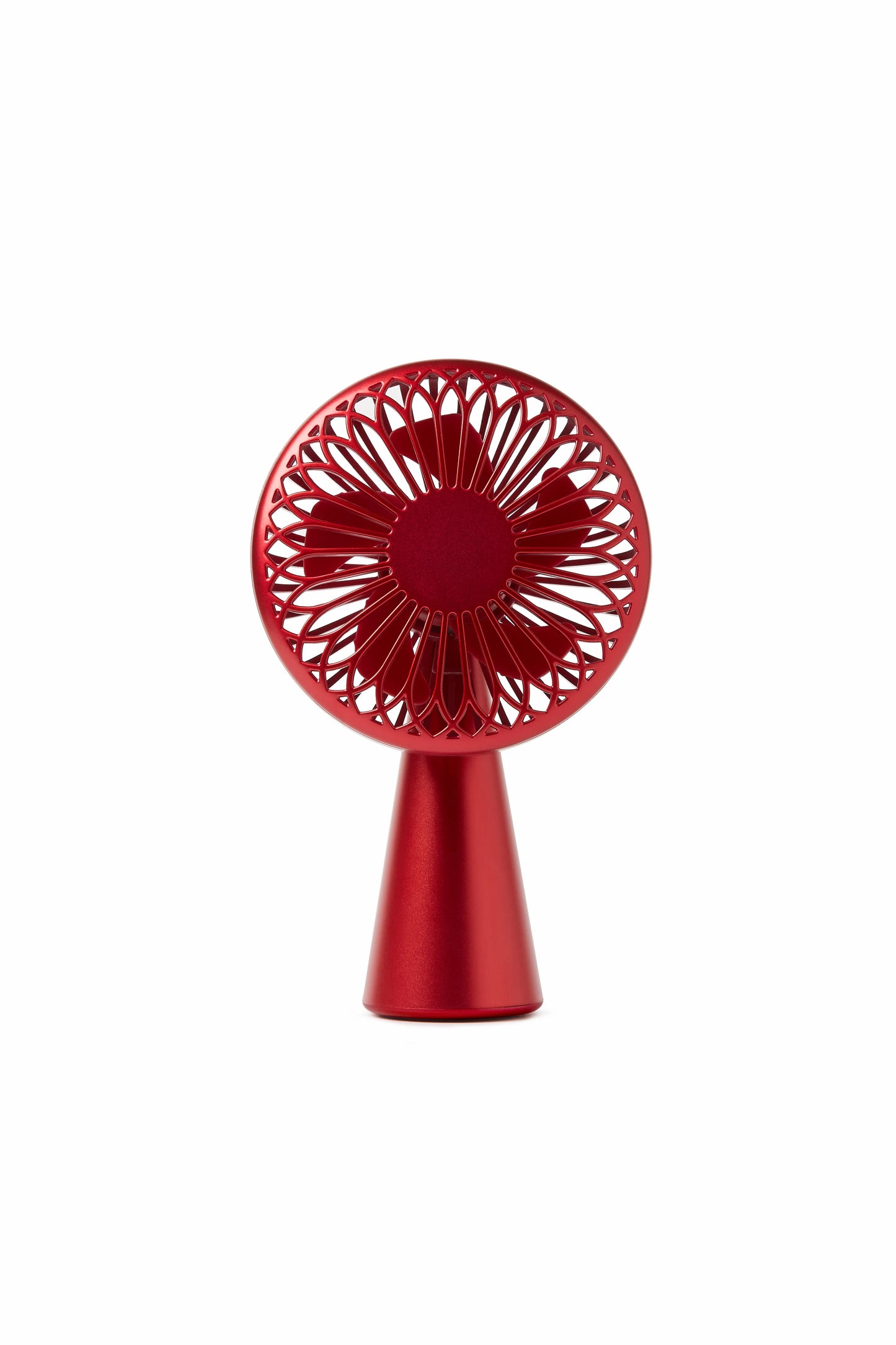 Ventilateur portable rouge Lexon en vue de face