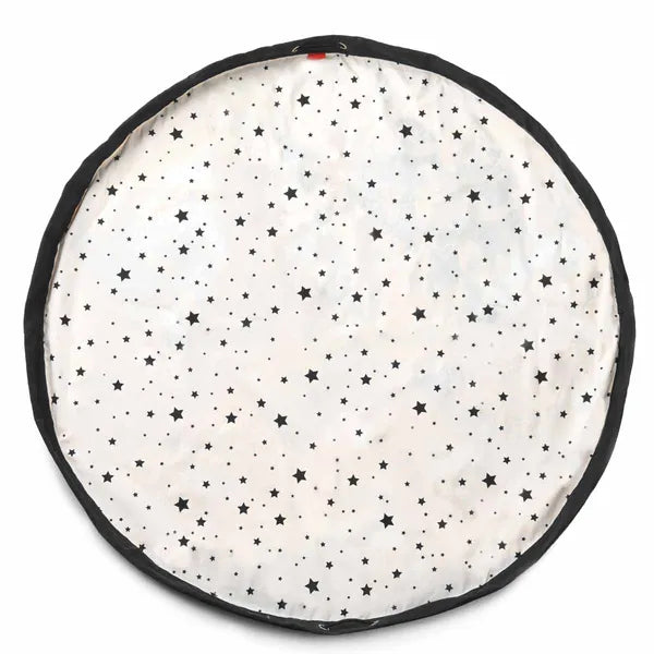 Sac de rangement et tapis de jeu Play and Go – motif étoiles verso du motif étoile - vue d'ensemble en version tapis de jeu
