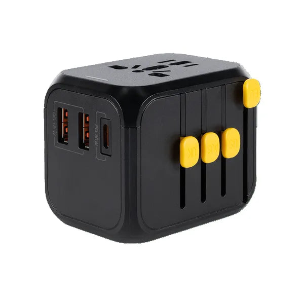Adaptateur universel Waka waka - vue des connecteurs USB-C et USB-A