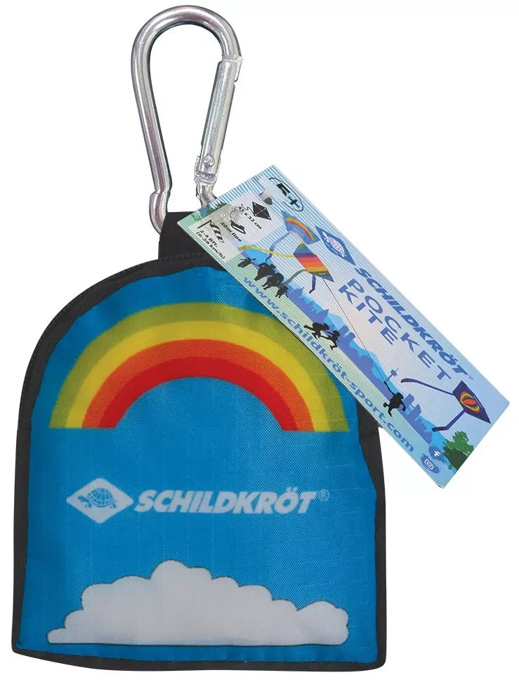 cerf_volant_ de poche Schildkröt arc-en-ciel dans sa pochette