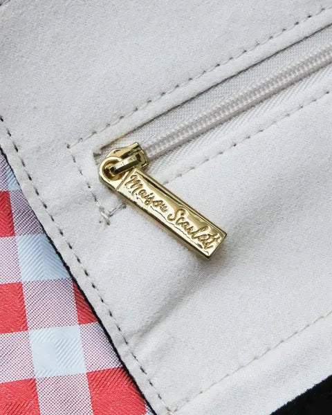 Pochette à bijoux Maison Scarlett – Modèle Catherine – gros plan sur la tirette