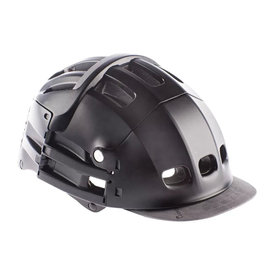 visière grise PLIXI FIT de Overade - vue sur un casque noir