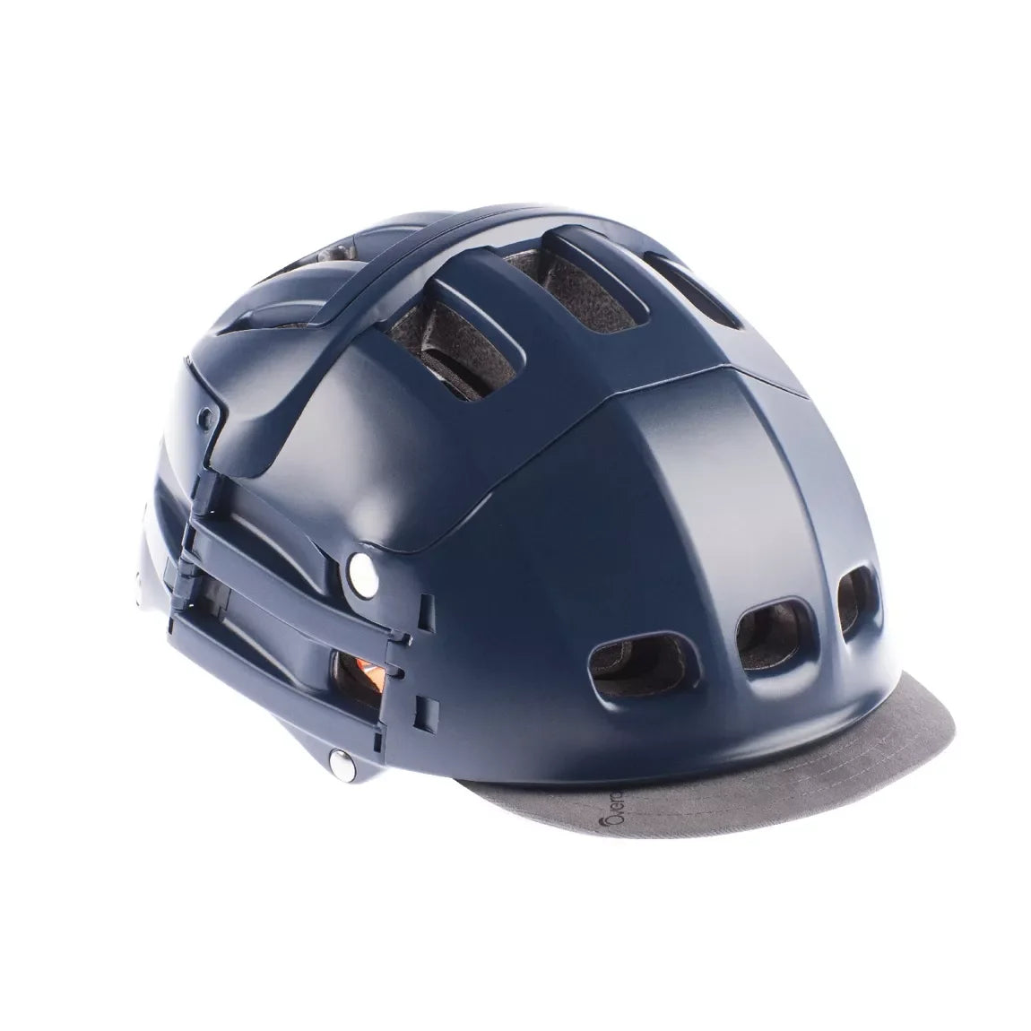 visière grise PLIXI FIT de Overade - vue sur un casque bleu