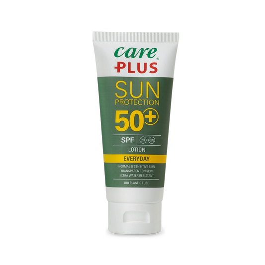 Lotion solaire SPF50+ UVA/UVB et contre les piqûres marines de Care Plus