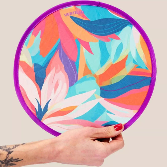 Eventail frisbee motif Perroquet de Ventillo