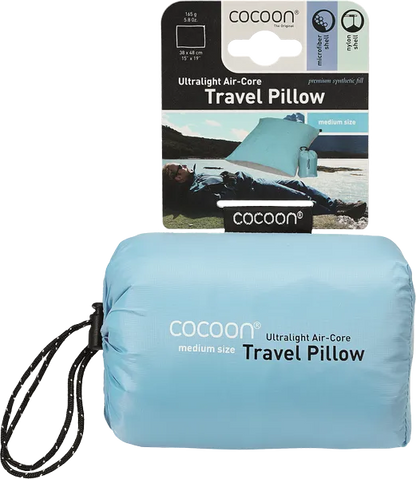 Air-Core Pillow ultralight – Oreiller de voyage ultraléger - bleu - vue de la pochette avec étiquette