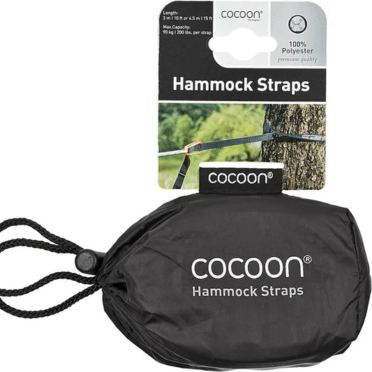 Sangles de suspension pour hamac de Cocoon - Vue de l’emballage et de son étiquette 