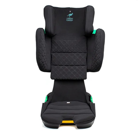  Siège auto pliable Wallaroo 2.0 i-Size (100–150 cm) – vue de face avec le dossier relevé au maximum