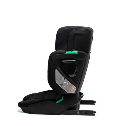  Siège auto pliable Wallaroo 2.0 i-Size (100–150 cm) – vue de profil avec le dossier abaissé et les système isofix déployé