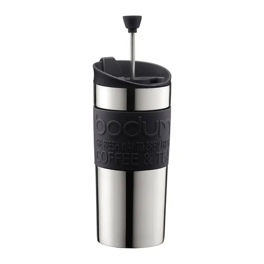 Mug à piston Bodum - noir pour faire du café et du thé - en vue d'ensemble