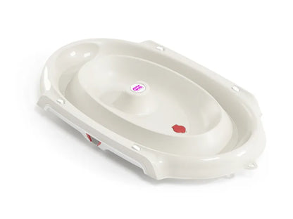 Baignoire pliable pour bébé couleur écru – vue de profil pliée