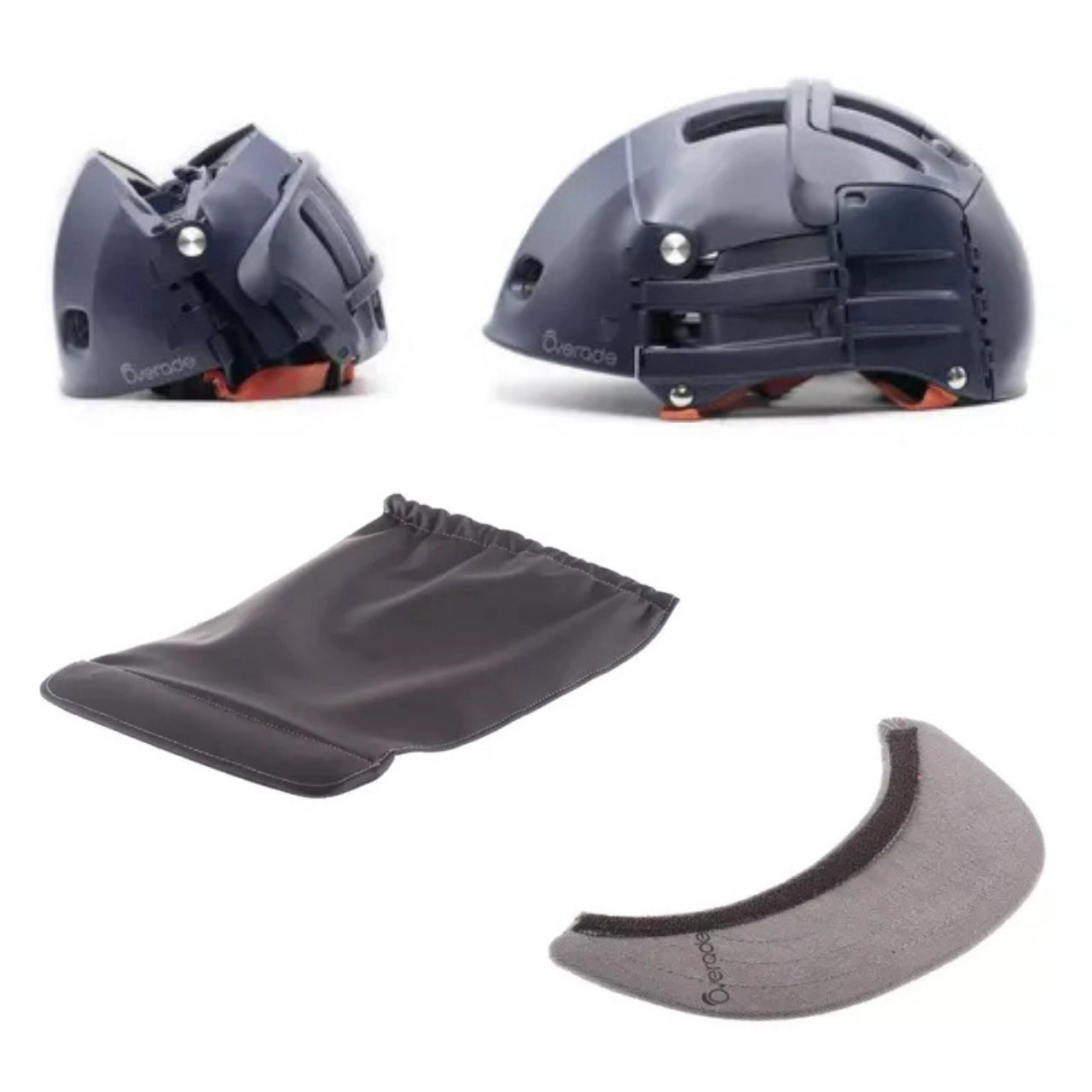 Kit casque pliable bleu marine