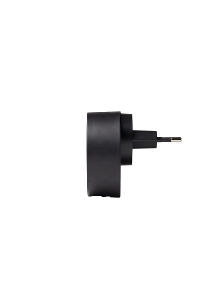 Chargeur secteur international couleur noire – en vue latérale