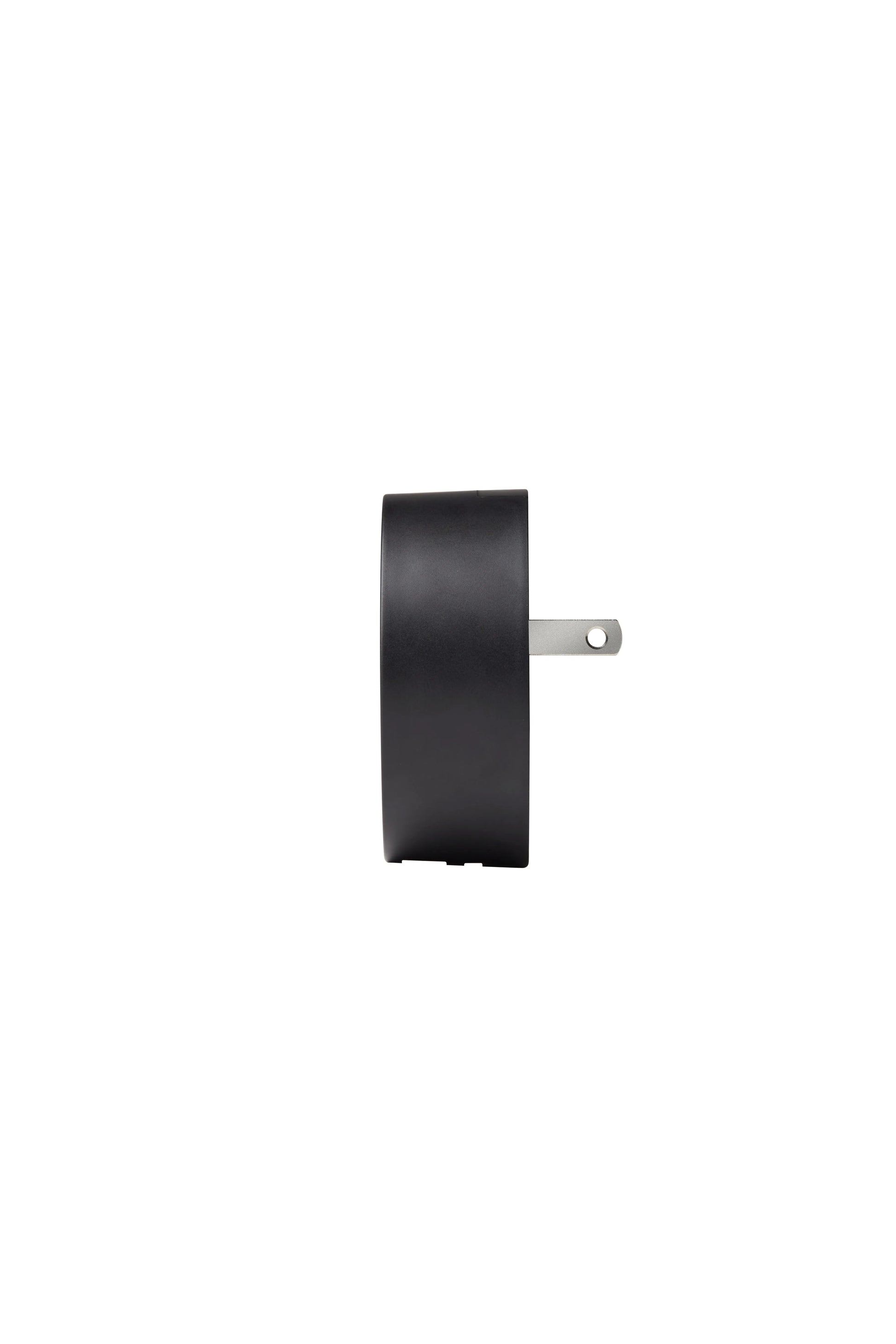 Chargeur secteur international couleur noire  – présenté en vue latérale avec une prise américaine