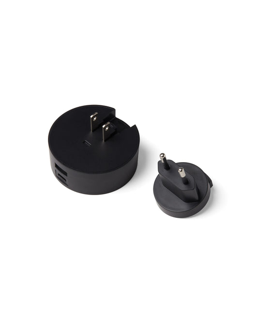 Chargeur secteur international noir – avec double système de prise