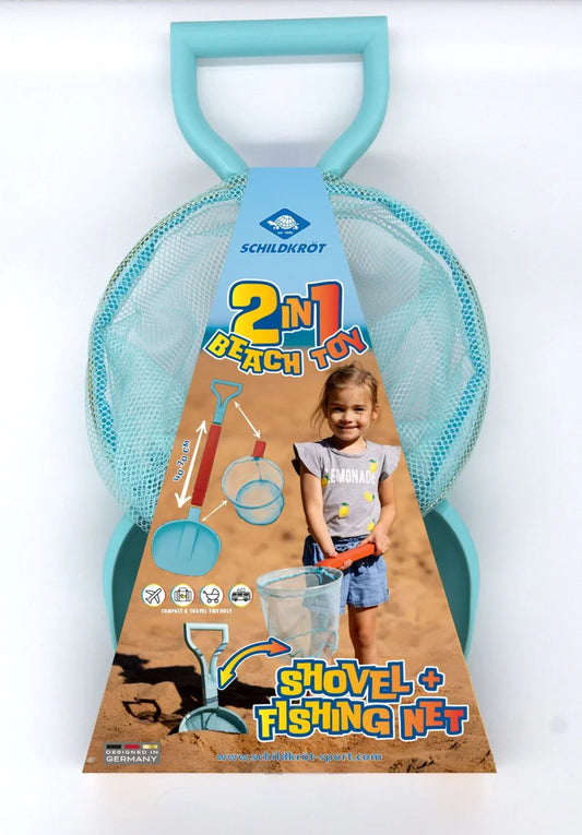 Set de plage 2-en-1 épuisette et pelle de Schildkröt 