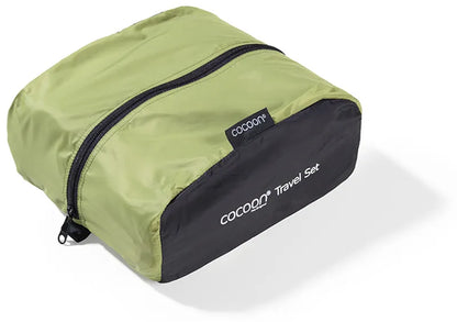 Kit de voyage ultraléger 5 pièces de Cocoon - Wasabi/noir - vue du sac 