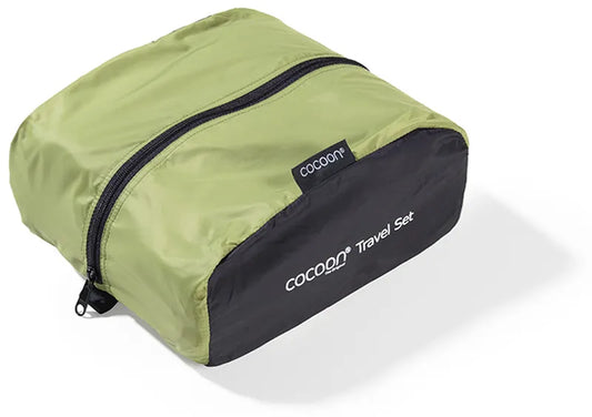Kit de voyage ultraléger 5 pièces de Cocoon - Wasabi/noir - vue du sac 