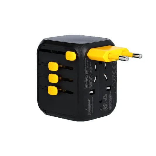 Adaptateur universel Waka waka - vue de profil avec la prise européenne