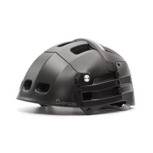 Casque noir Overade – vue complète du casque en position latérale