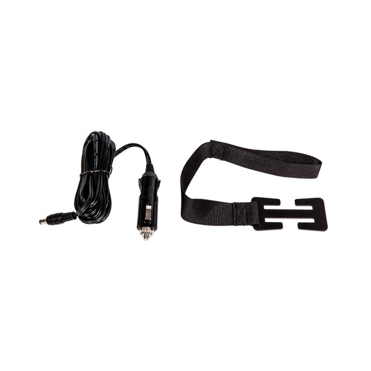 Kit de voyage pour siège HyFive TravelKit de Nachfolger - vue de l'ensemble des articles : Adaptateur 12V pour voiture  et clip de raccourcissement de ceinture