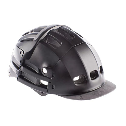 visière grise PLIXI FIT de Overade - vue sur un casque noir